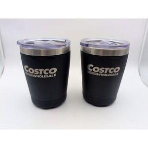 Costco Wholesale Navy Blue Stainless Steel Tumbler Cup 10oz Vacuum Insulated 2ea